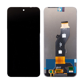Дисплей для телефона Tecno Spark 30C (KL5n) в сборе с тачскрином Черный - Оригинал 100