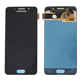 Дисплей для телефона Samsung A310F/A3 (2016) в сборе с тачскрином Черный - (OLED)