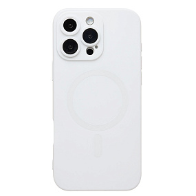 Кейс iPhone 16 Pro Max силикон SafeMag SM020 белый