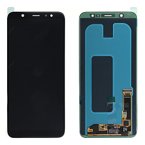 Дисплей для телефона Samsung A605F (A6+ 2018) в сборе с тачскрином Черный - AAA (OLED)