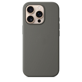 Кейс iPhone 16 Pro Max Silicone Case без логотипа (№026) светло-серый