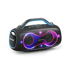 Колонка Hopestar PartyBox 168 (Bluetooth/USB/AUX/TF/TWS/RGB/IPX5/Microphone) 400W черный