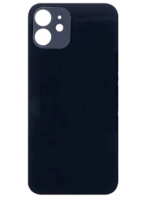 Задняя крышка iPhone 12 (стекло) черный - Премиум