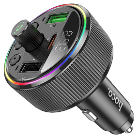 FM-модулятор Hoco E82 (Bluetooth, 2USB, 30W, QC3.0, дисплей)