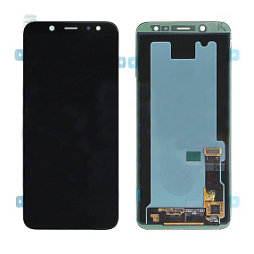 Дисплей для телефона Samsung A600F (A6 2018) в сборе с тачскрином Черный - AA (TFT)